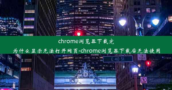 chrome浏览器下载完为什么显示无法打开网页-chrome浏览器下载后无法使用