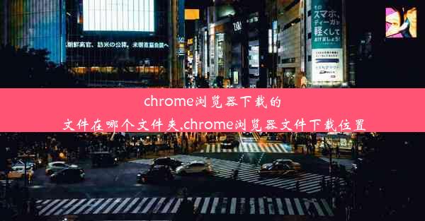 chrome浏览器下载的文件在哪个文件夹,chrome浏览器文件下载位置