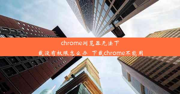 chrome浏览器无法下载没有权限怎么办_下载chrome不能用