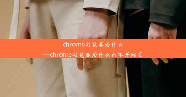 chrome浏览器为什么—chrome浏览器为什么打不开网页