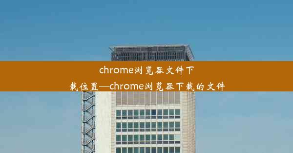 chrome浏览器文件下载位置—chrome浏览器下载的文件