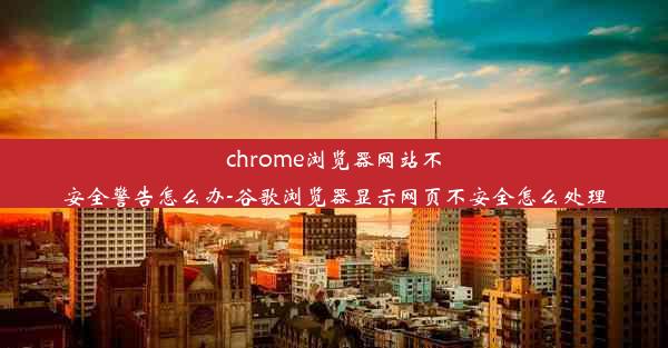 chrome浏览器网站不安全警告怎么办-谷歌浏览器显示网页不安全怎么处理