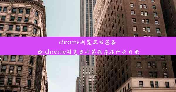 chrome浏览器书签备份-chrome浏览器书签保存在什么目录