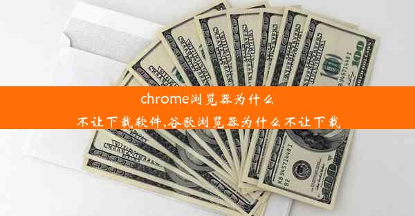 chrome浏览器为什么不让下载软件,谷歌浏览器为什么不让下载