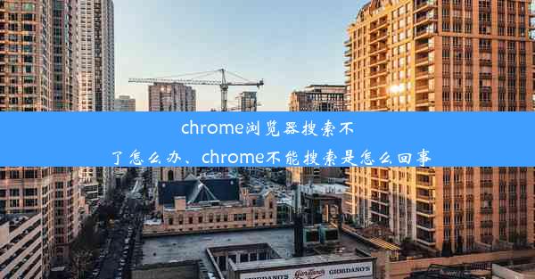 chrome浏览器搜索不了怎么办、chrome不能搜索是怎么回事