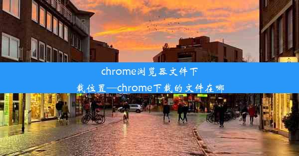 chrome浏览器文件下载位置—chrome下载的文件在哪