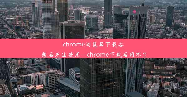 chrome浏览器下载安装后无法使用—chrome下载后用不了