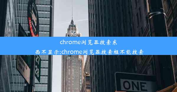 chrome浏览器搜索东西不显示;chrome浏览器搜索框不能搜索