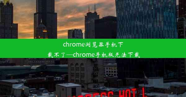 chrome浏览器手机下载不了—chrome手机版无法下载