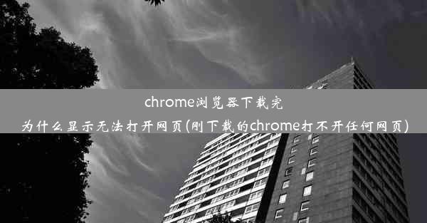 chrome浏览器下载完为什么显示无法打开网页(刚下载的chrome打不开任何网页)