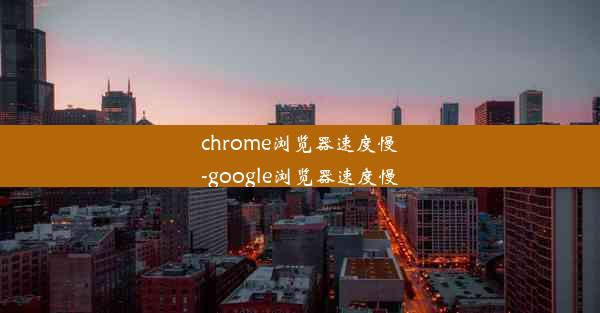 chrome浏览器速度慢-google浏览器速度慢