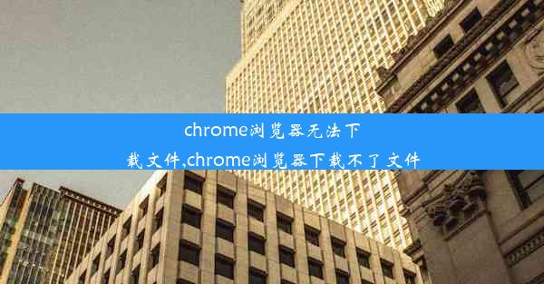 chrome浏览器无法下载文件,chrome浏览器下载不了文件