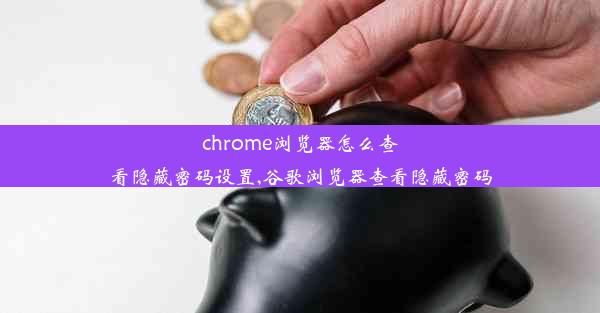 chrome浏览器怎么查看隐藏密码设置,谷歌浏览器查看隐藏密码