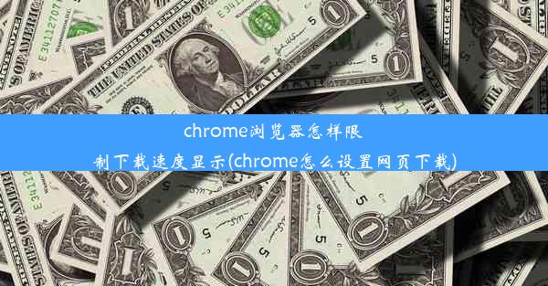 chrome浏览器怎样限制下载速度显示(chrome怎么设置网页下载)