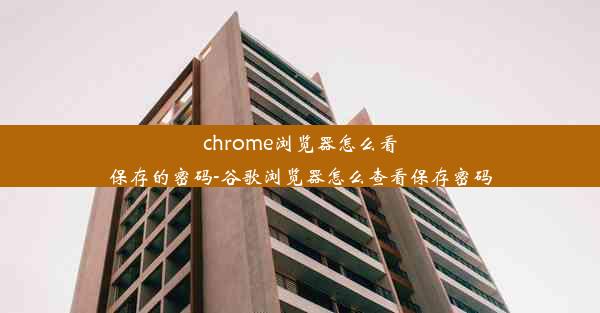 chrome浏览器怎么看保存的密码-谷歌浏览器怎么查看保存密码