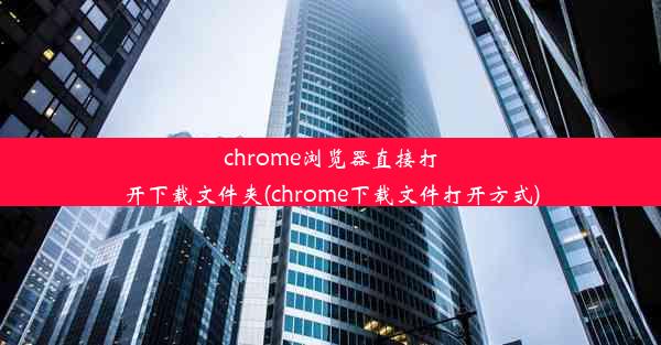 chrome浏览器直接打开下载文件夹(chrome下载文件打开方式)