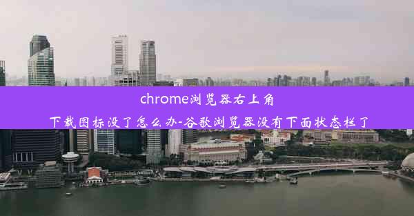 chrome浏览器右上角下载图标没了怎么办-谷歌浏览器没有下面状态栏了