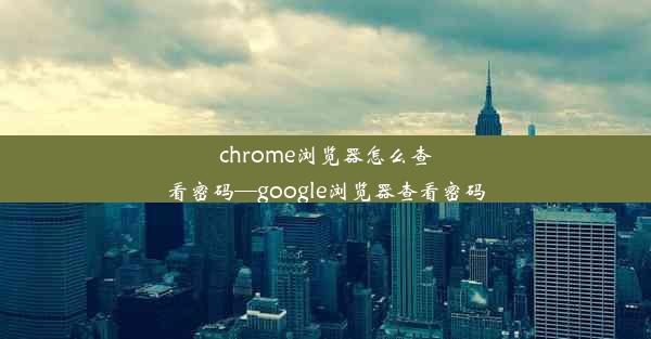 chrome浏览器怎么查看密码—google浏览器查看密码