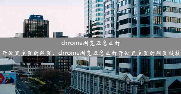 chrome浏览器怎么打开设置主页的网页、chrome浏览器怎么打开设置主页的网页链接