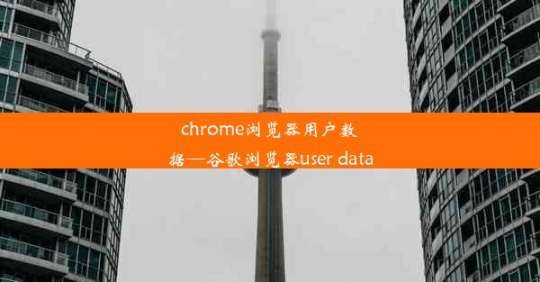 chrome浏览器用户数据—谷歌浏览器user data