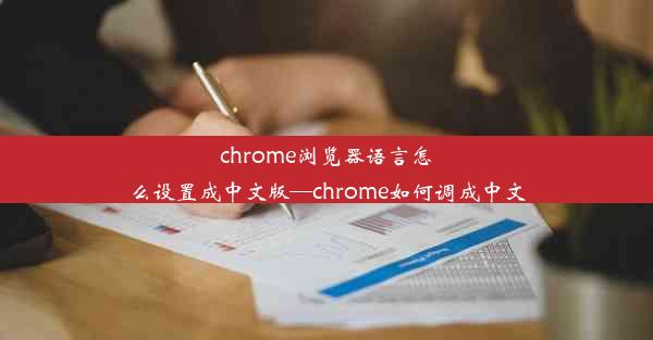 chrome浏览器语言怎么设置成中文版—chrome如何调成中文