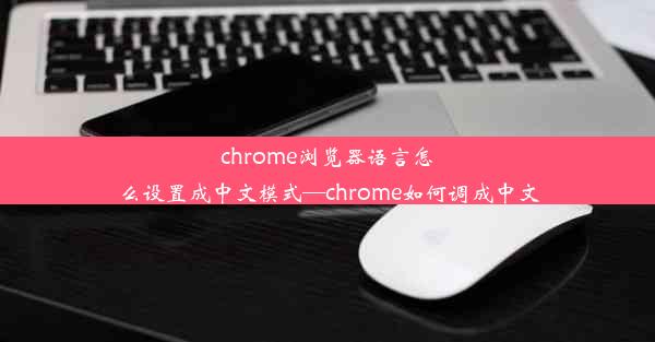 chrome浏览器语言怎么设置成中文模式—chrome如何调成中文