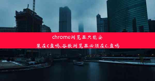 chrome浏览器只能安装在c盘吗,谷歌浏览器必须在c.盘吗