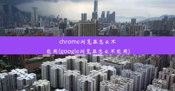 chrome浏览器怎么不能用(google浏览器怎么不能用)