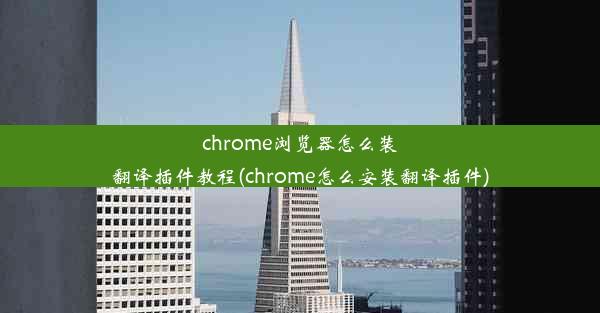 chrome浏览器怎么装翻译插件教程(chrome怎么安装翻译插件)