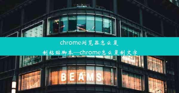 chrome浏览器怎么复制粘贴脚本—chrome怎么复制文字