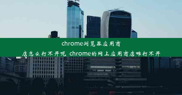 chrome浏览器应用商店怎么打不开呢_chrome的网上应用商店咋打不开