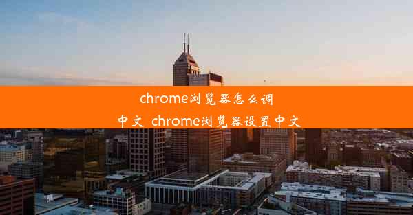 chrome浏览器怎么调中文_chrome浏览器设置中文