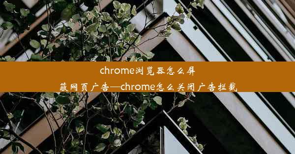 chrome浏览器怎么屏蔽网页广告—chrome怎么关闭广告拦截