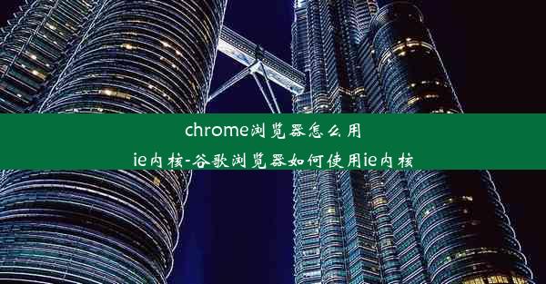 chrome浏览器怎么用ie内核-谷歌浏览器如何使用ie内核