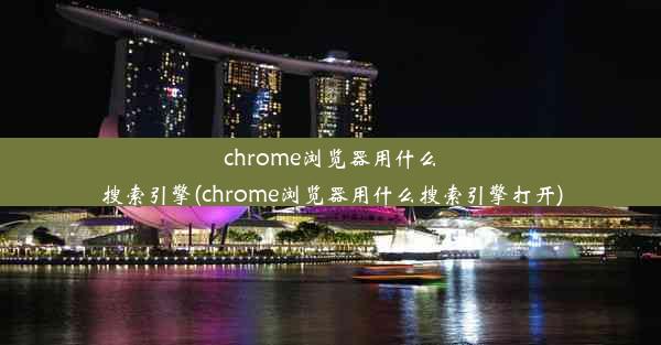 chrome浏览器用什么搜索引擎(chrome浏览器用什么搜索引擎打开)