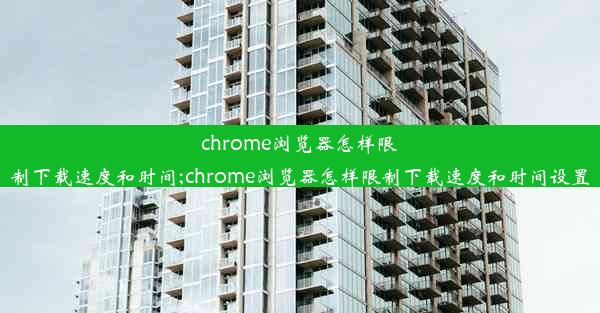 chrome浏览器怎样限制下载速度和时间;chrome浏览器怎样限制下载速度和时间设置