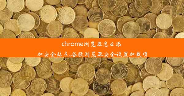 chrome浏览器怎么添加安全站点,谷歌浏览器安全设置加载项