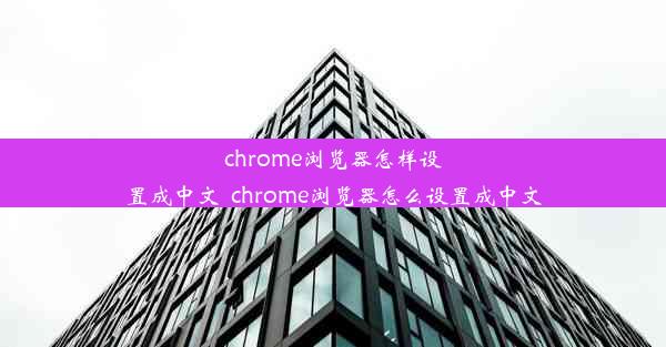 chrome浏览器怎样设置成中文_chrome浏览器怎么设置成中文