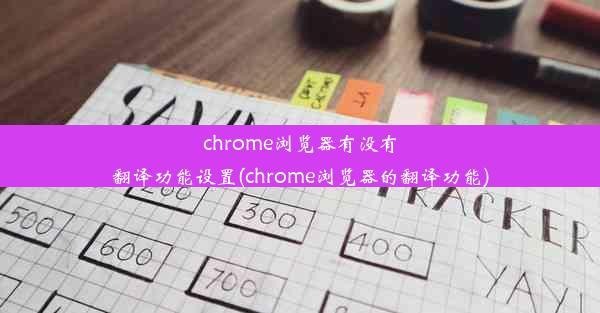 chrome浏览器有没有翻译功能设置(chrome浏览器的翻译功能)