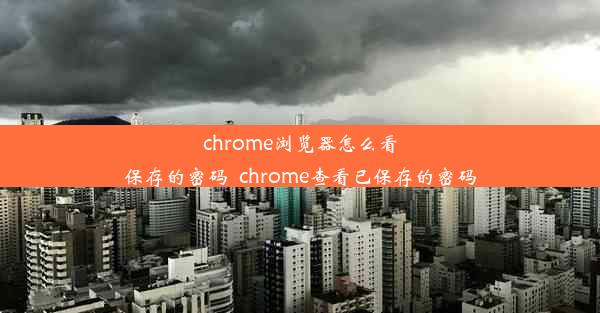 chrome浏览器怎么看保存的密码_chrome查看已保存的密码