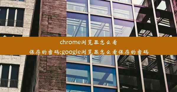 chrome浏览器怎么看保存的密码;google浏览器怎么看保存的密码