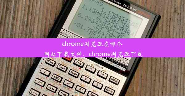 chrome浏览器在哪个网站下载文件、chrome浏览器下载