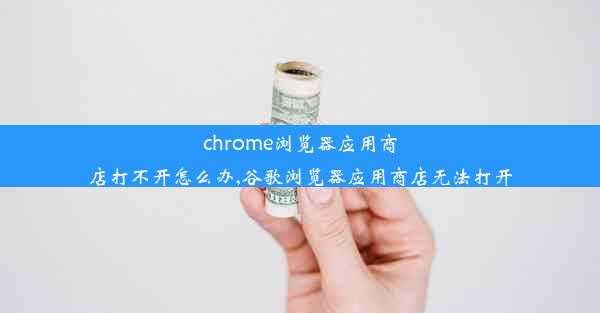 chrome浏览器应用商店打不开怎么办,谷歌浏览器应用商店无法打开