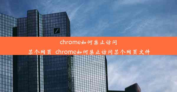 chrome如何禁止访问某个网页_chrome如何禁止访问某个网页文件