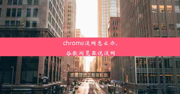 chrome没网怎么办,谷歌浏览器说没网