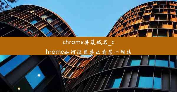 chrome屏蔽域名_chrome如何设置禁止看某一网站