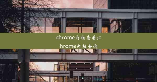 chrome内核查看;chrome内核查询