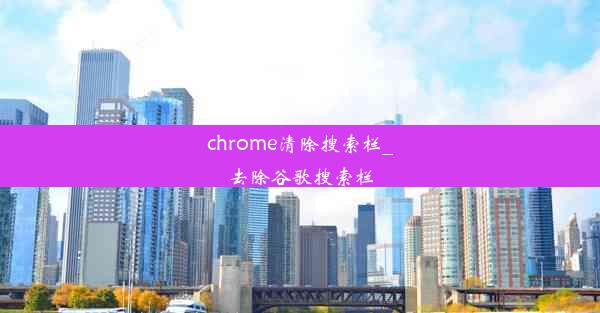 chrome清除搜索栏_去除谷歌搜索栏