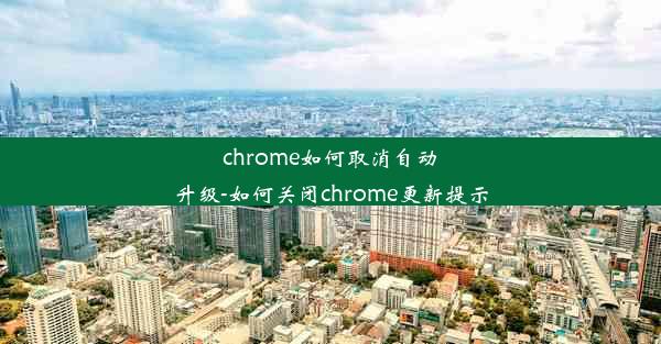 chrome如何取消自动升级-如何关闭chrome更新提示