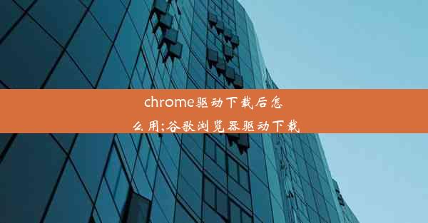 chrome驱动下载后怎么用;谷歌浏览器驱动下载